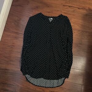 Old Navy Black and White Polka Dot Blouse